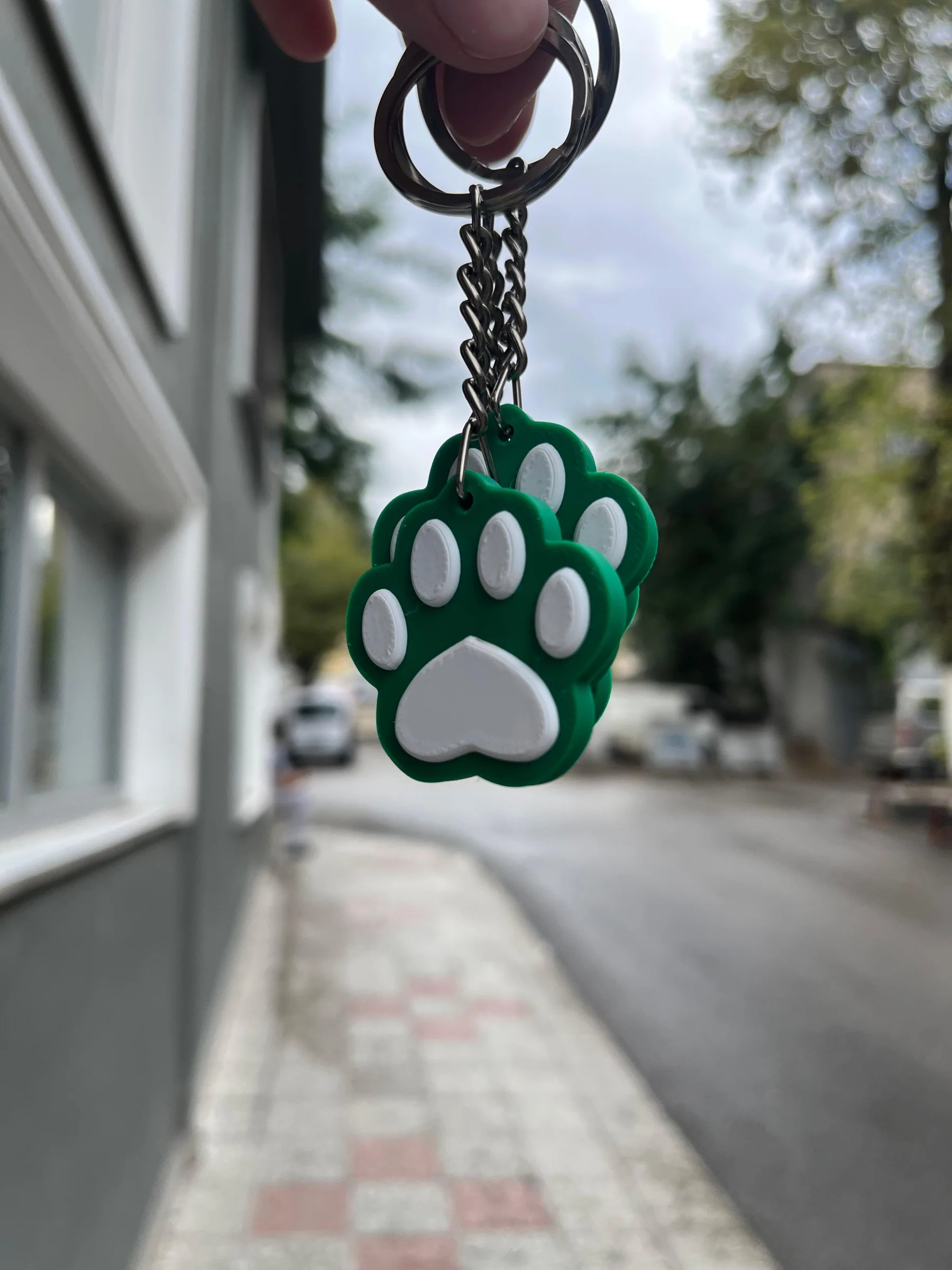 İnce Pati Anahtarlık Yeşil Renk